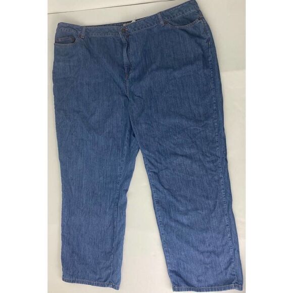 Land's End Classic Fit Straight Jeans Plus-Size Cotton Item 269026 - 26W Reg. - Picture 8 of 9